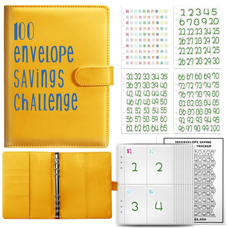 Couple Challenge Save Money Deposit And Savings Journal Book Loose-leaf Binder