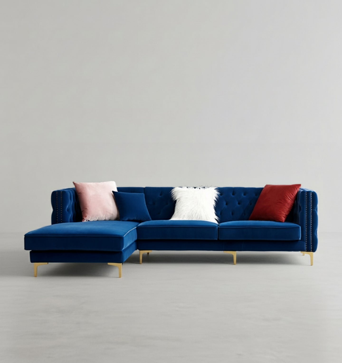 WH215 Three Seater Corner Sofa, Velvet