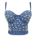 Shapewear Short Outerwear Sexy Womens Denim Bustier Vest