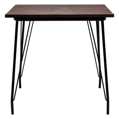 Black Metal Legs and Elm Wood Top Dining Table, District
