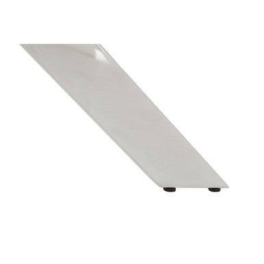 Allure Chrome Metal Round Dining Table with Clear Glass Top