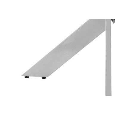 Allure Chrome Metal Rectangular Dining Table with Clear Glass Top