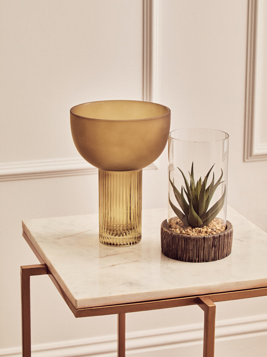 White Marble Top Side Table with Gold Finish Iron Legs, Shalimar