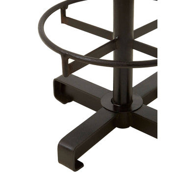 Buffalo Light Brown Leather Bar Stool with Footrest