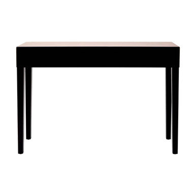 Rose Gold Mirrored Console Table with Sunburst Engraving and Black Legs, Kensington Townhouse