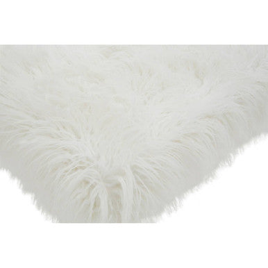 Clarence Gold Faux Fur Bench with Gold Finish Legs