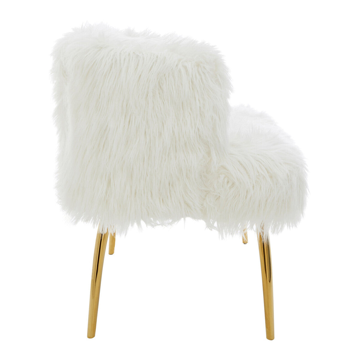 Fur Effect Sofa with Gold Legs, Clarence