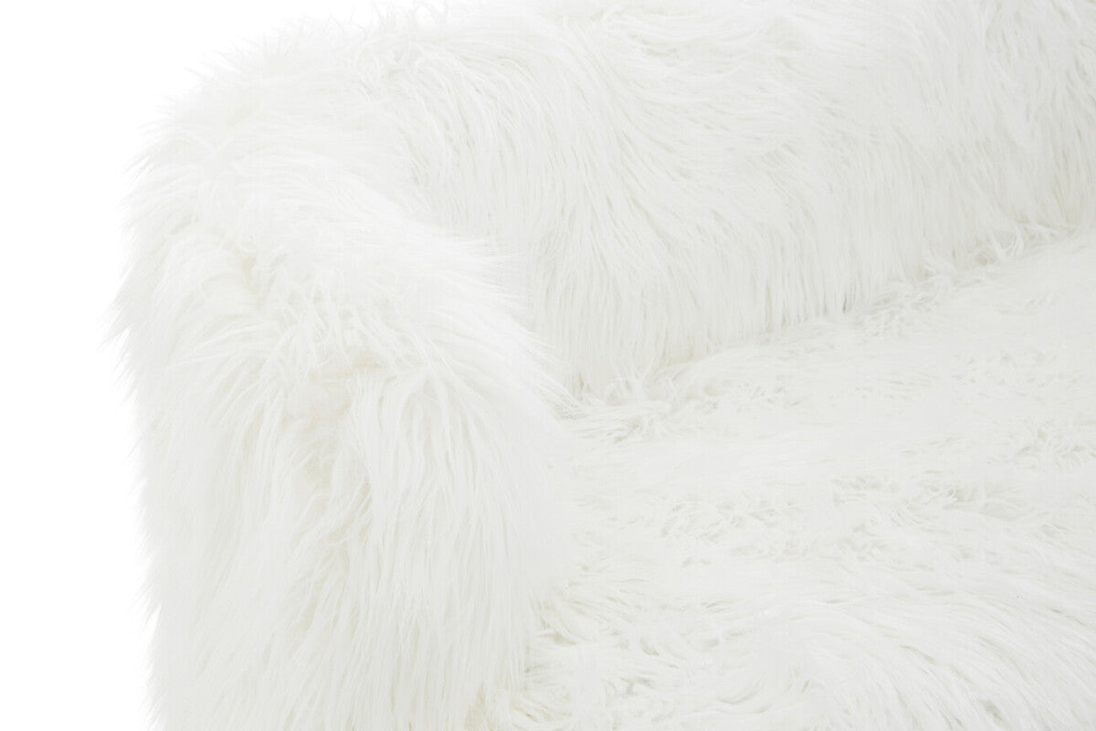 Fur Effect Sofa with Gold Legs, Clarence