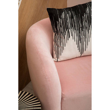 Louxor Pink Velvet Round Armchair with Gold Finish Metal Legs