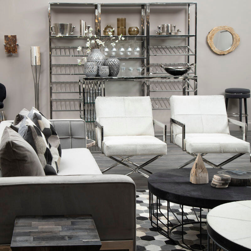 Kensington Townhouse Genuine Grey Leather Chair
