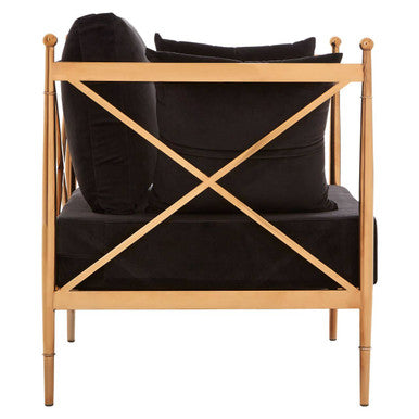Novo Chair With Rose Gold Finished Metal Arms