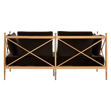 2 Seater Rose Gold Lattice Arms Sofa, Novo