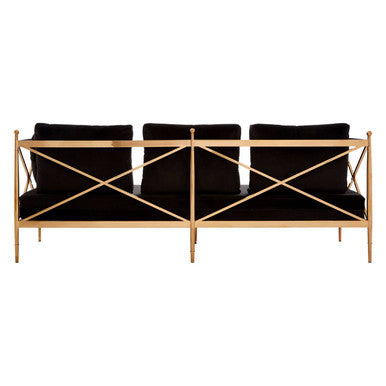 3 Seater Rose Gold Lattice Arms Sofa, Novo