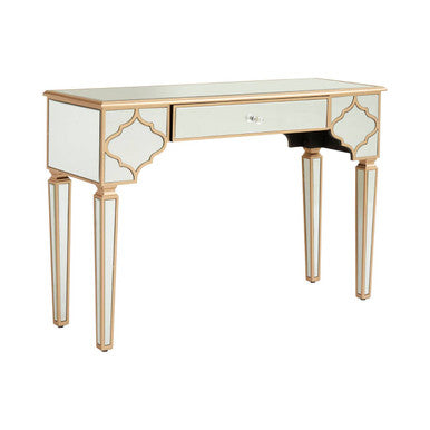 Mirrored Glass Console Table with Gold Finish, Grazia