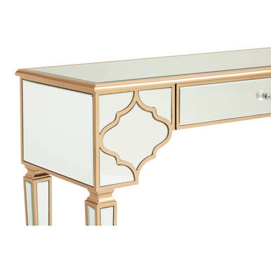 Mirrored Glass Console Table with Gold Finish, Grazia
