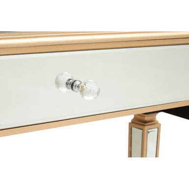 Mirrored Glass Console Table with Gold Finish, Grazia