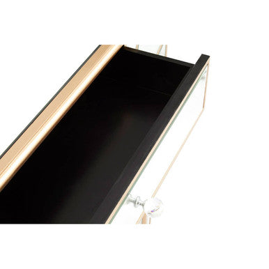 Mirrored Glass Console Table with Gold Finish, Grazia