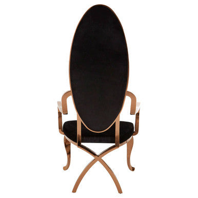Novara Black Velvet Chair with Button Tufting