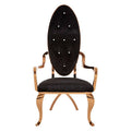 Novara Black Velvet Chair with Button Tufting