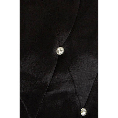 Novara Black Velvet Chair with Button Tufting