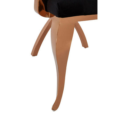 Novara Black Velvet Chair with Button Tufting