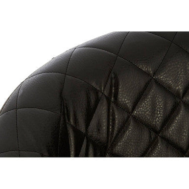 Richy Black Leather Effect Accent Chair with Wingback Design