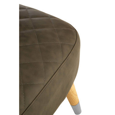 Richy Brown Leather Effect Accent Chair with Wingback Design