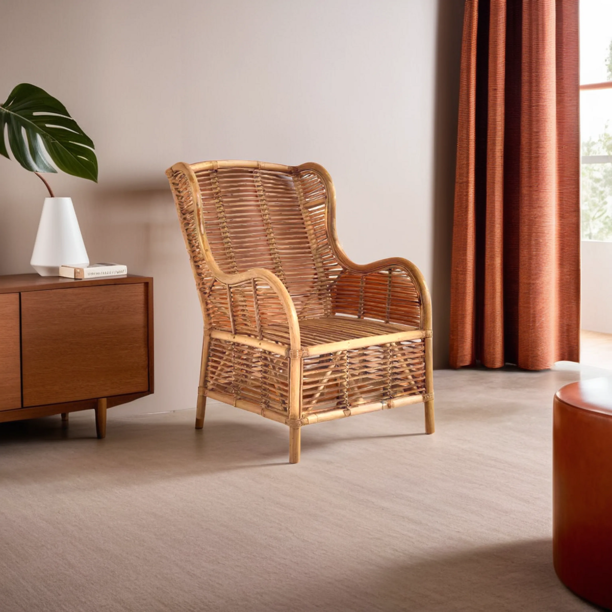 Manado Grey Natural Kubu Rattan Chair