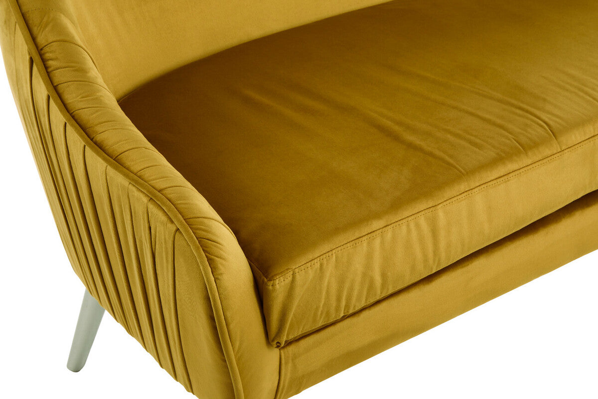 Mustard Velvet Sofa, Louxor