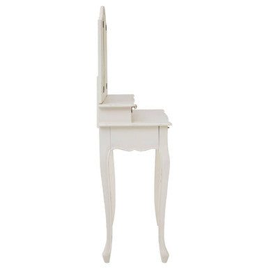 White Dressing Table with Adjustable Mirror, Loire