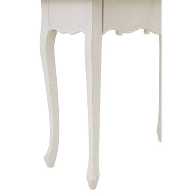 White Dressing Table with Adjustable Mirror, Loire