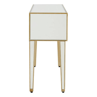 Mirrored Glass Console Table with Five Drawers and Crystal Style Knobs, Knightsbridge