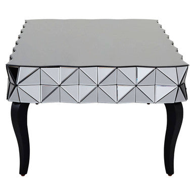 Silve Rectangular Coffee Table with Smoked Glass Detail, Soho