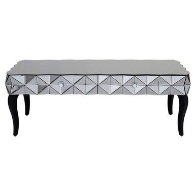 Silve Rectangular Coffee Table with Smoked Glass Detail, Soho