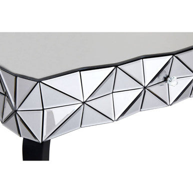 Silve Rectangular Coffee Table with Smoked Glass Detail, Soho