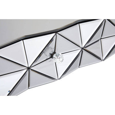 Silve Rectangular Coffee Table with Smoked Glass Detail, Soho