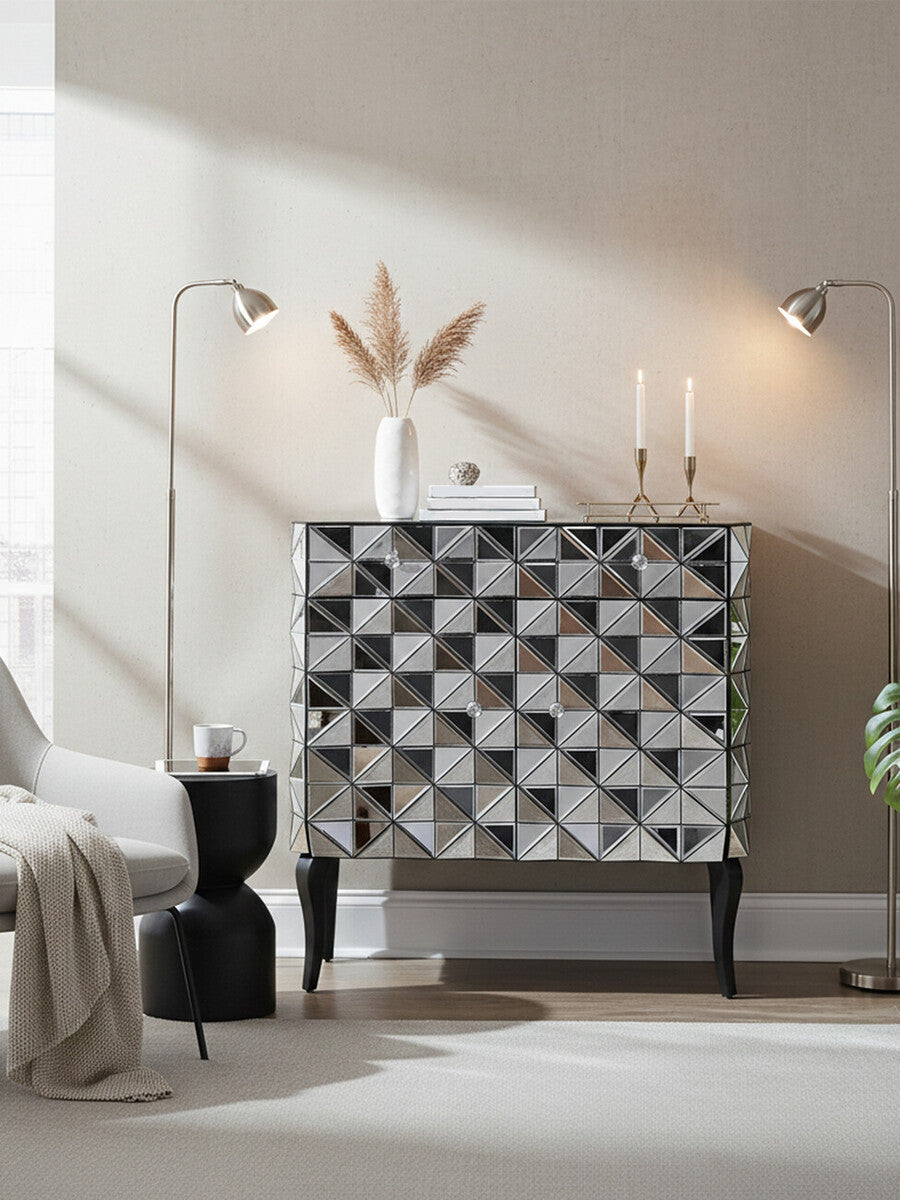 Soho 2 Door Silver Finish Sideboard