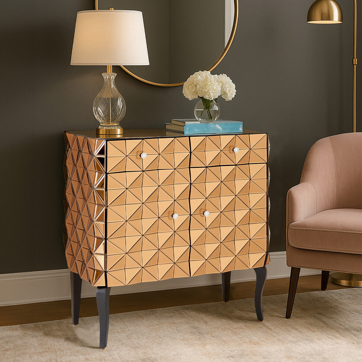 Soho 2 Door Copper Finish Sideboard