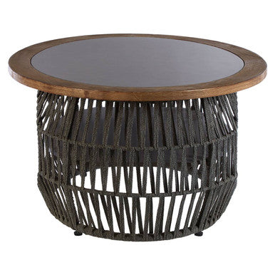 Opus Grey Woven Rope and Stone Coffee Table