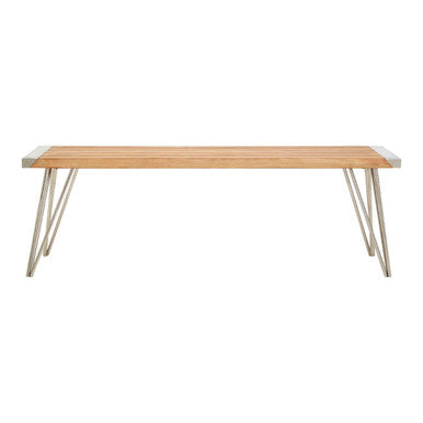 Nandri Slatted Teak Wood Bench