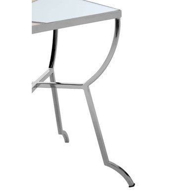 Square Side Table with Pastel Top and Silver Frame, Arbus
