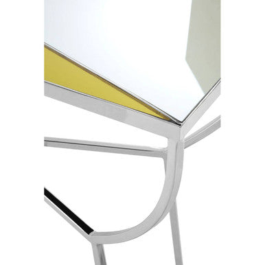 Console Table with Pastel Top and Silver Frame, Arbus