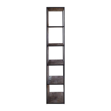 Midas 5 Tier Recycled Elm Wood Shelf Unit