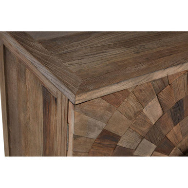 Midas Large Recycled Elm Wood 2 Door Cabinet