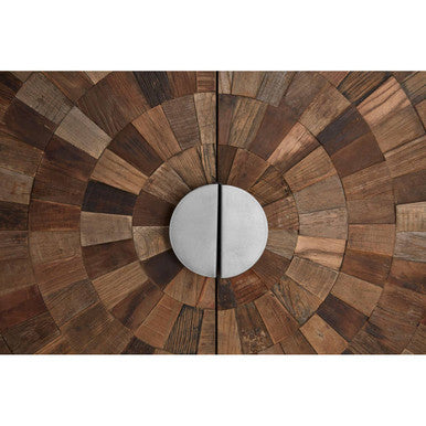Midas Large Recycled Elm Wood 2 Door Cabinet