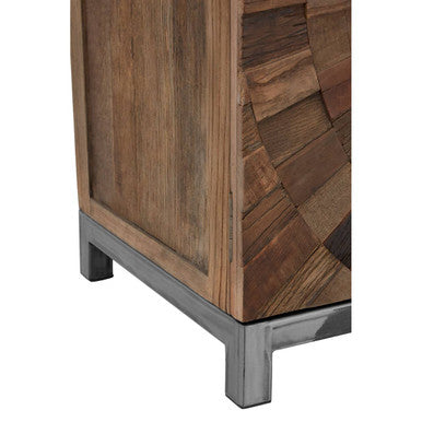 Midas Large Recycled Elm Wood 2 Door Cabinet