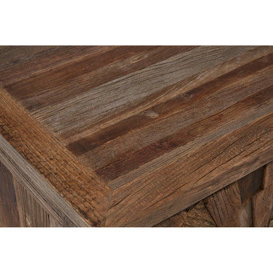 Midas Small Recycled Elm Wood 2 Door Cabinet