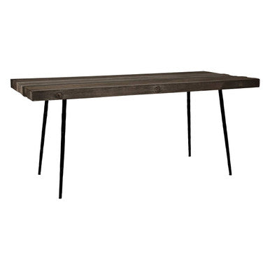 Grey Oak Wood Rectangular Dining Table, Mason