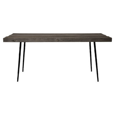 Grey Oak Wood Rectangular Dining Table, Mason