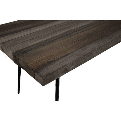 Grey Oak Wood Rectangular Dining Table, Mason